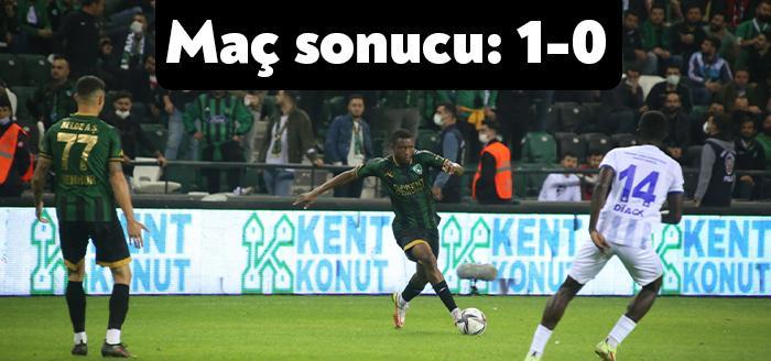 Yeşil siyahlı temsilcimiz Kocaelispor rakibi Tuzlaspor karşısında 55. dakikada Benhur
