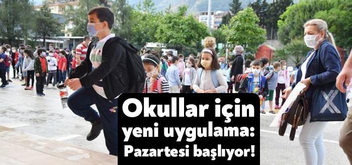 Pazartesi gününden itibaren bazı okullarda rastgele tarama testi yapılacağını açıklayan