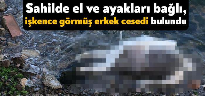 Kocaeli'nin Darıca ilçesinde kıyıya vuran cesedin ellerinin ayaklarının bağlanıp, çuvalın