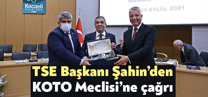 Kocaeli Ticaret Odası’nın Eylül Ayı Meclis Toplantısı’na konuk olan TSE