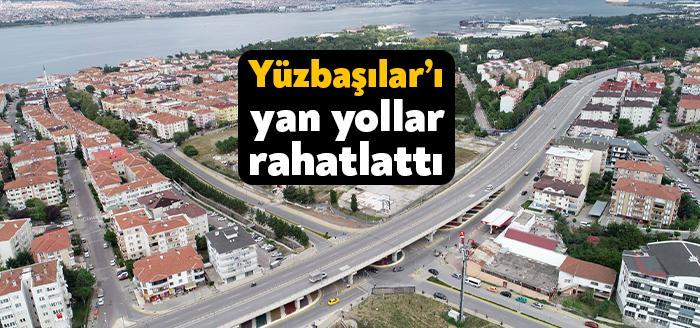 Gölcük Yüzbaşılar Kavşağına inşa edilen yan yollarla yolcu ve lojistik