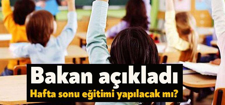 Yüz yüze eğitimle ilgili değerlendirmede bulunan Milli Eğitim Bakanı Mahmut