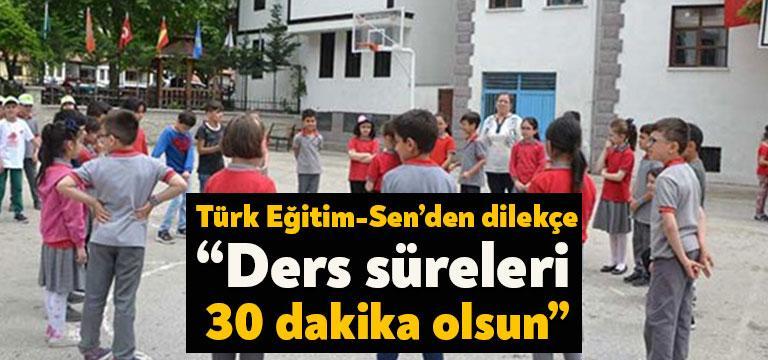Türk Eğitim-Sen Kocaeli Şubesi, korona nedeniyle okullardaki ders süresinin 30
