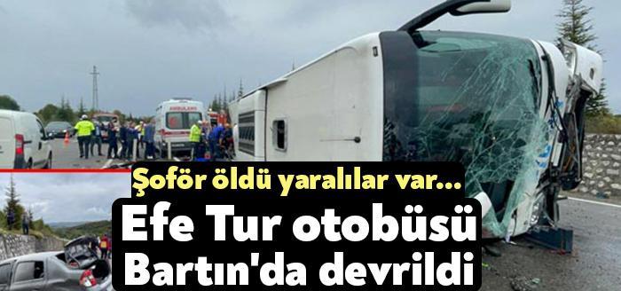 Kocaeli Haber -Bartın’da, otomobil ile çarpışan yolcu otobüsü devrildi. Kazada