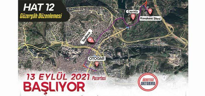 Kocaeli Büyükşehir Belediyesi, 12 No’lu hatta düzenlemeye giderek tramvay ile