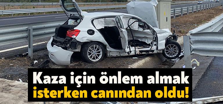 Kocaeli Haber- Kocaeli’nin Gebze ilçesi Kuzey Marmara Otoyolu’nda refüje giren