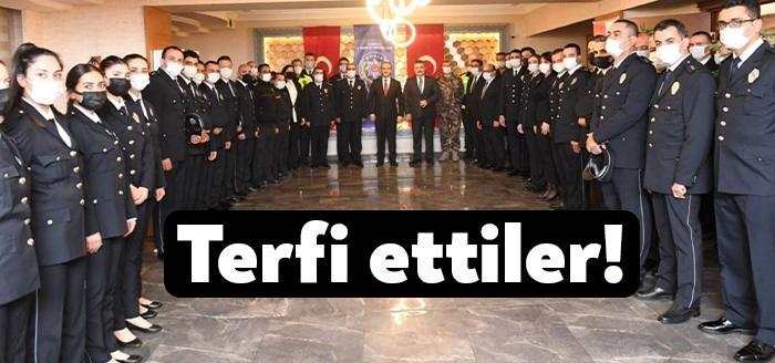 Kocaeli Valisi Seddar Yavuz terfi eden 46 emniyet mensubuna yeni