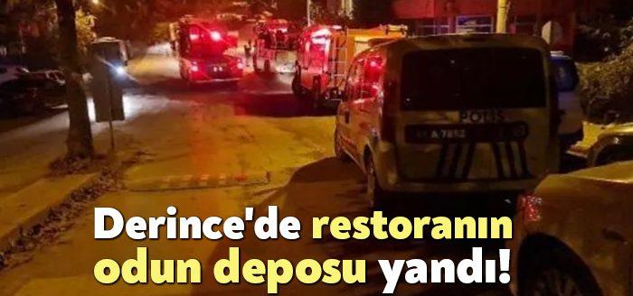 Kocaeli Haber- Kocaeli’nin Derince ilçesinde bir restoranının odun deposunda çıkan
