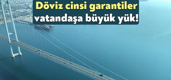 Kocaeli Haber-Yap-işlet-devret modeliyle yapılan köprü, tünel otoyollar için verilen garantilerin