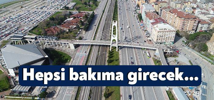 Kocaeli Büyükşehir Belediyesi tarafından kent genelinde İzmit ilçesinde yaya üst
