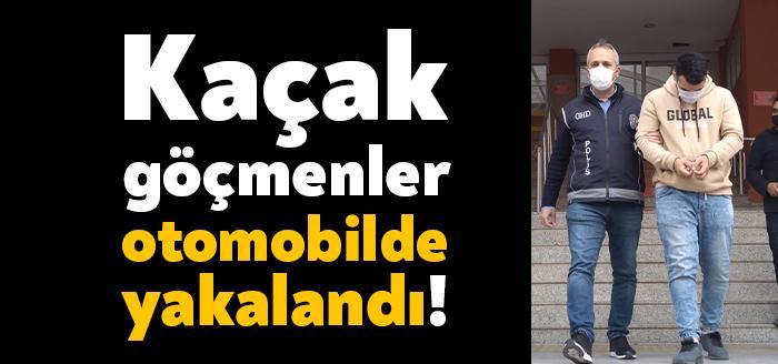 TEM otoyolunun Kocaeli geçişinde polis ekipleri tarafından durdurulan otomobilde düzensiz