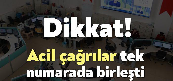 Kocaeli Haber- Kocaeli Valiliği, acil çağrıların artık tek numarada birleştiğini