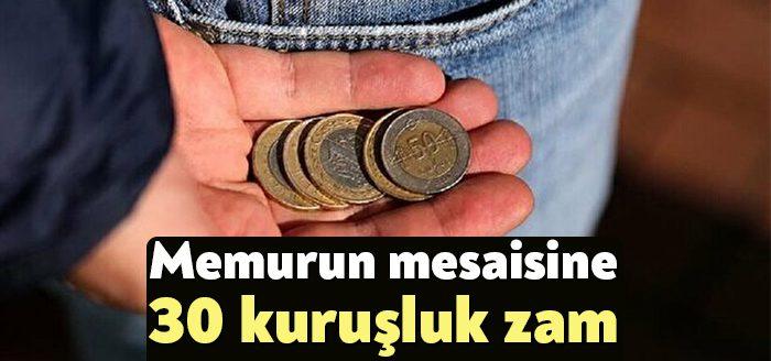Devlet memurlarının fazla çalışma karşılığında saat başı alacakları ücret 2.4