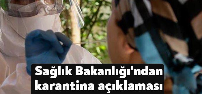Sağlık Bakanlığı Halk Sağlığı Genel Müdürlüğü tarafından yapılan açıklamada "Genel