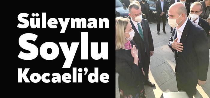 İçişleri Bakanı Süleyman Soylu bir dizi program içinn bugün Kocaeli'ye