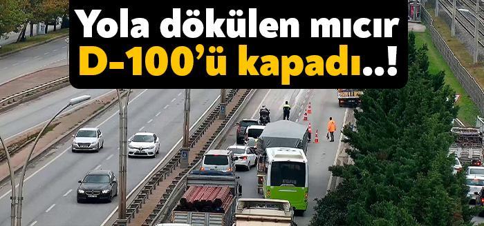 Kocaeli'nin İzmit ilçesinde yer alan D-100 Karayolu'nda bugün öğle saatlerinde