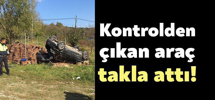 Kocaeli Haber- Kartepe Eşme'de önüne çıkan kediye çarpmamak için manevra
