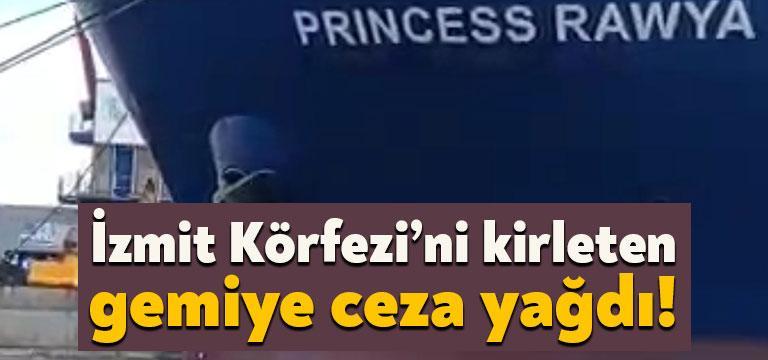 Körfez ilçesindeki özel bir Limanda İzmit Körfezi'ni kirlettiği tespit edilen