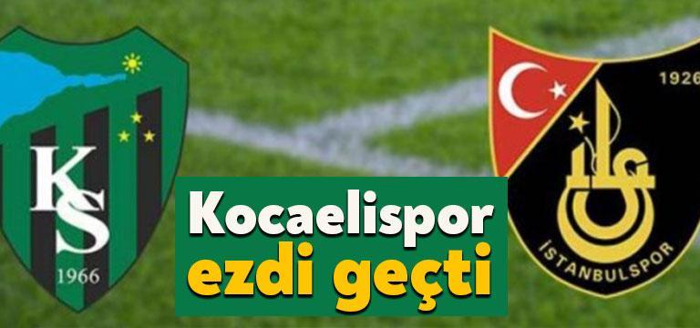 Kocaelispor, sahasında ağırladığı İstanbulspor'u 2-1 mağlup ederek üst üste üçüncü