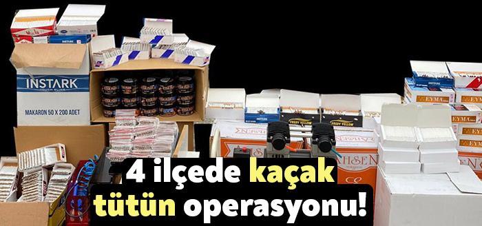 Kocaeli Haber-Kocaeli’nin 4 ilçesinde kaçak tütün mamullerinin yakalanmasına yönelik düzenlenen