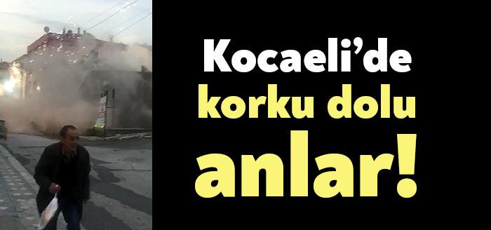 Kocaeli Haber- Kocaeli'de, yıkılan bir binanın çarptığı elektrik tellerinden çıkan
