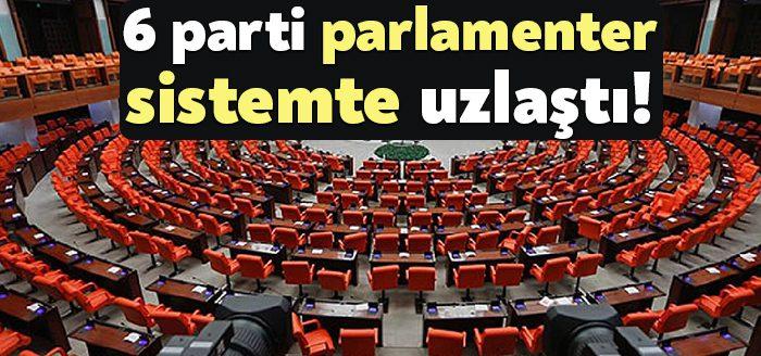 6 muhalefet partisinin temsilcileri, TBMM'de devam eden 'Güçlendirilmiş Parlamenter Sistem'