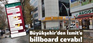 Kocaeli Haber- Büyükşehir’den İzmit’e billboard cevabı!