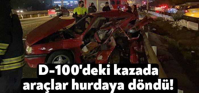 Kocaeli Haber- Kocaeli’nin Gebze ilçesi D-100 karayolunda iki otomobilin çarpışması