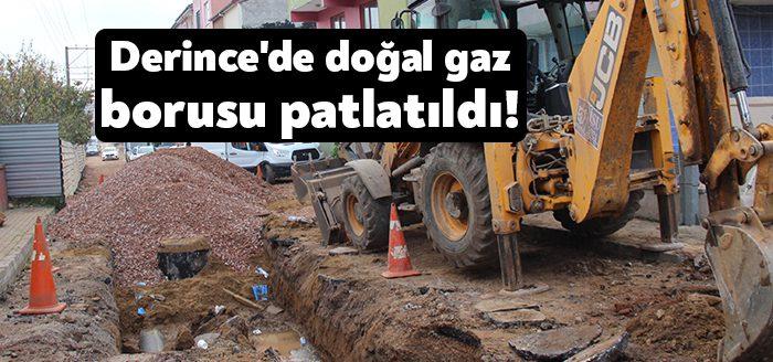 Kocaeli Haber-Kocaeli'nin Derince ilçesinde yapılan alt yapı çalışmaları sırasında doğalgaz
