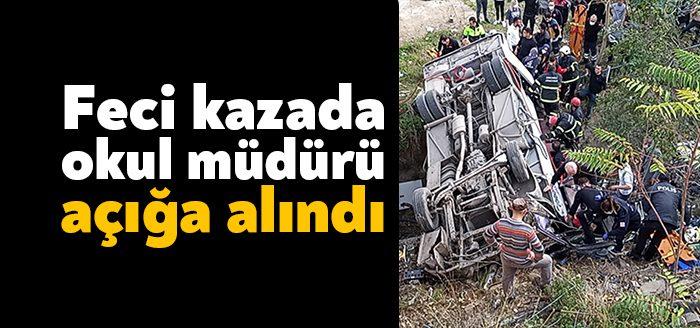 Kocaeli Haber -Gebze'de okul servisinin dere yatağına devrilmesi sonucu 5