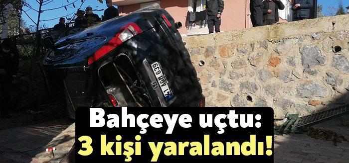 Kocaeli Haber- Kocaeli’nin Gebze ilçesinde sürücüsünün direksiyon hakimiyetini kaybettiği otomobil,