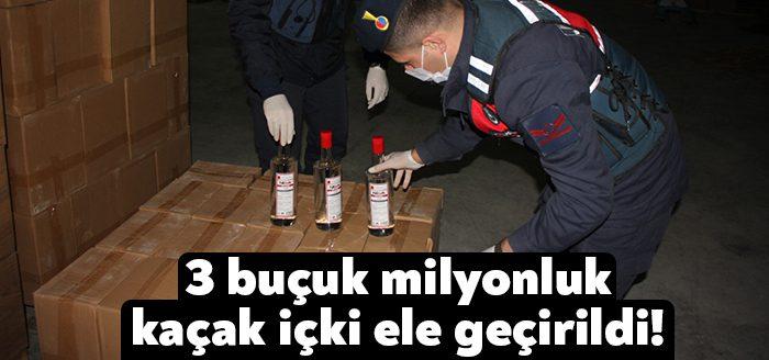 Kocaeli İl Jandarma Komutanlığı ekipleri tarafından Başiskele’de bulunan kaçak alkol
