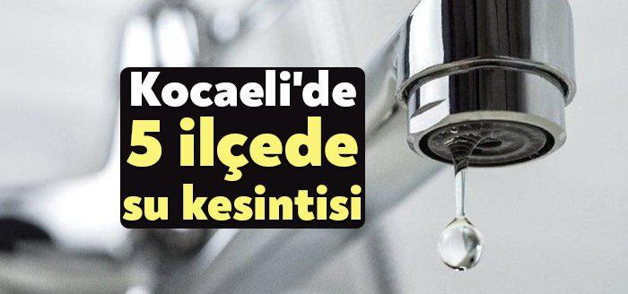 Kocaeli Haber- İSU Genel Müdürlüğü, bugün beş ilçede meydana gelen