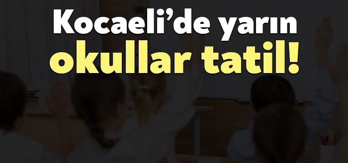 Kocaeli Valiliği, 25 Ocak’ta Kocaeli’de eğitim öğretime ara verildiğini duyurdu.