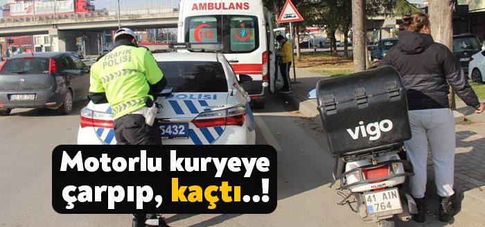 Kocaeli Haber - Kocaeli’nin İzmit ilçesinde motosiklet ile çarpışan otomobil