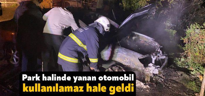 Kocaeli Haber -Kocaeli’nin Darıca ilçesinde park halindeyken bir anda alev