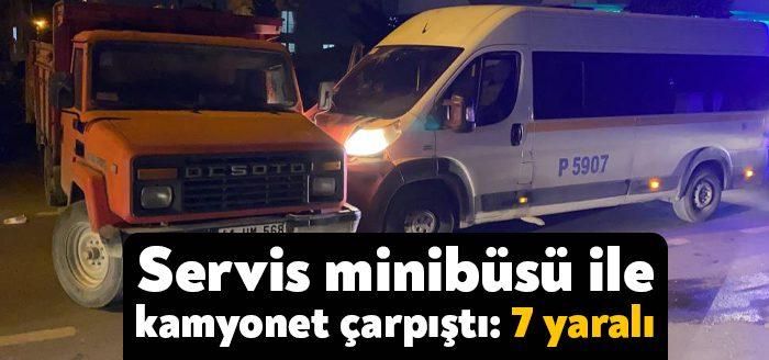 Kocaeli Haber -Kocaeli’nin Darıca ilçesinde servis minibüsü ile kamyonetin çarpışması