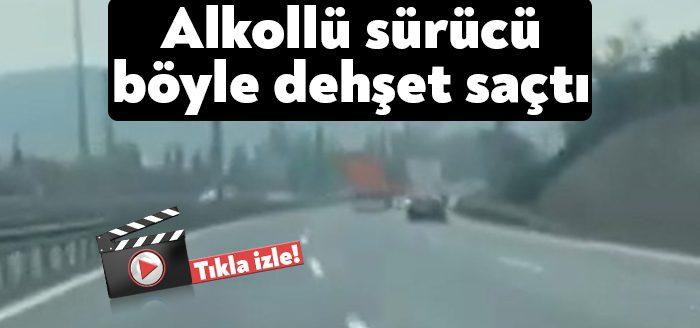 Kocaeli Haber- Kocaeli’nin Dilovası ilçesi TEM Otoyolu’nda alkollü sürücünün bariyere