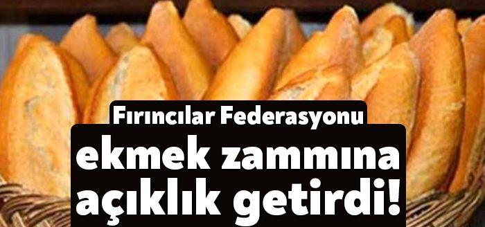 Fırıncılar Federasyonu Başkanı Halil İbrahim Balcı, yazılı bir açıklama yaparak