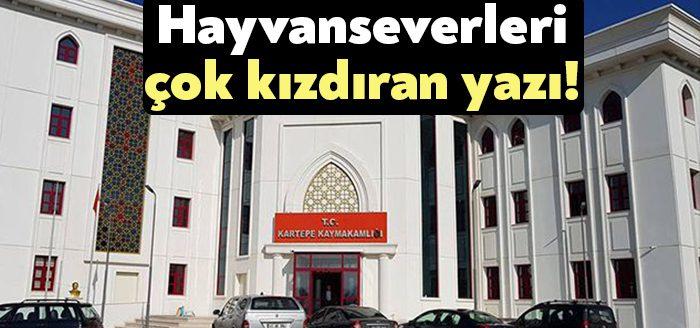 Kocaeli Haber- Kocaeli Kartepe Kaymakamlığının 5199 Sayılı Hayvanları Koruma Kanunu’na