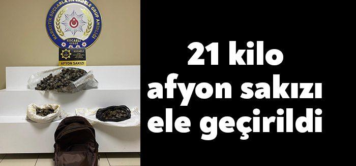 Gebze’de düzenlenen uyuşturucu operasyonda 380 paket halinde 21 kilo 150