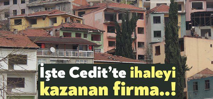 Cedit Mahallesi Kentsel Dönüşüm Projesi ihalesinde kazanan firma 368 milyon