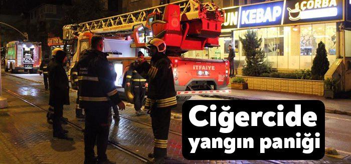Kocaeli’nin İzmit ilçesinde bir ciğercide çıkan yangın, itfaiye ekipleri tarafından