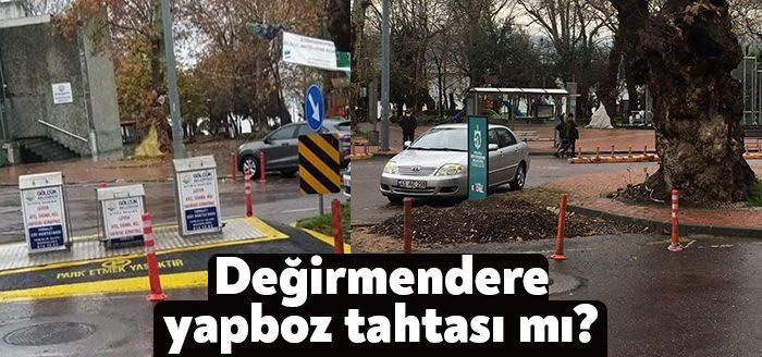 Gölcük Belediyesi’ne bağlı Değirmendere Mahallesi’nde asırlık çınar ağaçlarının dibine konuşlandırılan