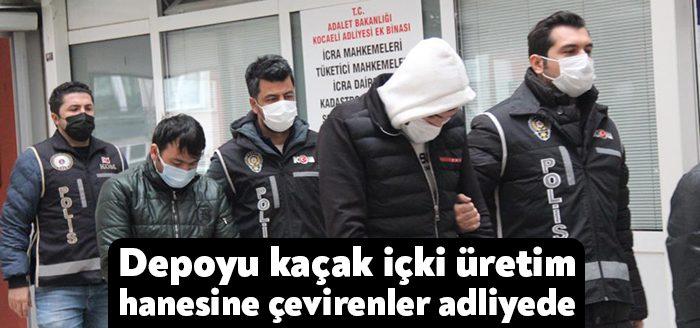Kocaeli’nin Kartepe ilçesinde üretim haneye çevirdikleri depoda 3 ton kaçak
