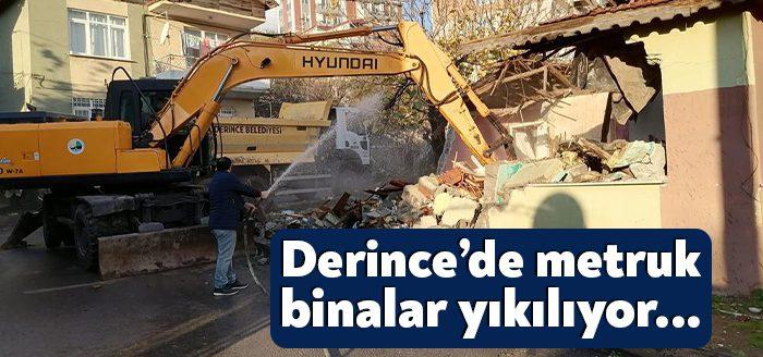 Derince Belediyesi ekipleri, ilçe genelinde tehlike arz ederek güvenliği tehdit