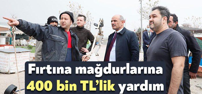 Körfez Belediyesi, geçtiğimiz hafta yaşanan fırtına dolayısıyla mağduriyet yaşayan vatandaşlara