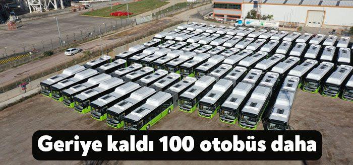 Kocaeli Büyükşehir Belediyesi'nin satın aldığı 210 otobüsten 16 adet körüklü