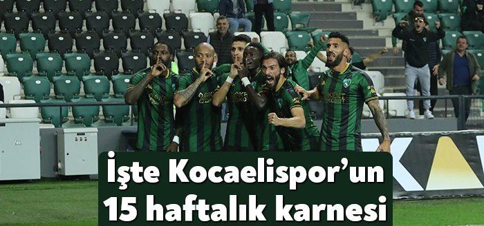 Spor Toto 1. Lig’de 15 hafta geride kalırken Kocaelispor, her