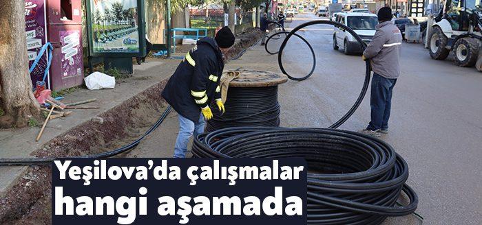 İzmit Belediyesi, Yeşilova Mahallesi’nde sürdürdüğü gerilim hatlarını yer altına alma